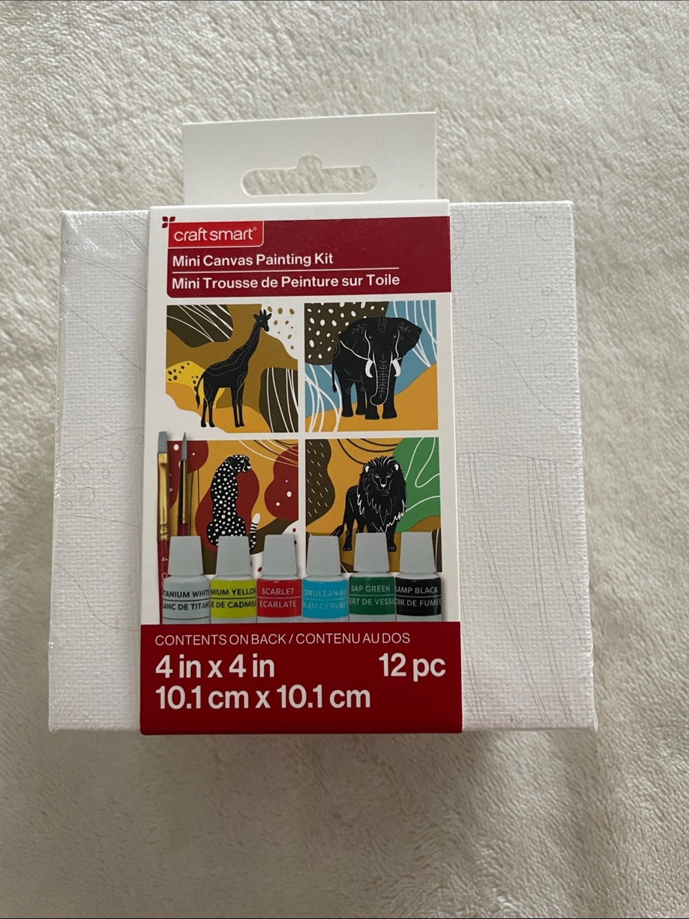 Mini canvas animal painting kit